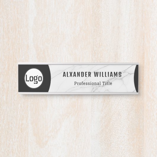 Plaque interchangeable de nom de porte de bureau a (Devant)