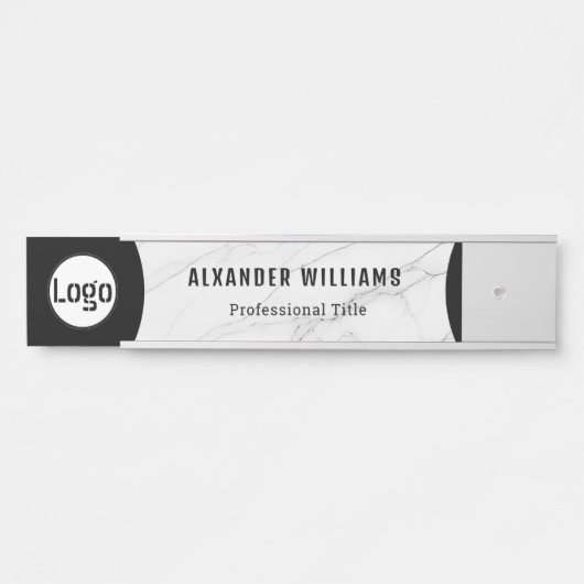 Plaque interchangeable de nom de porte de bureau a (Devant)