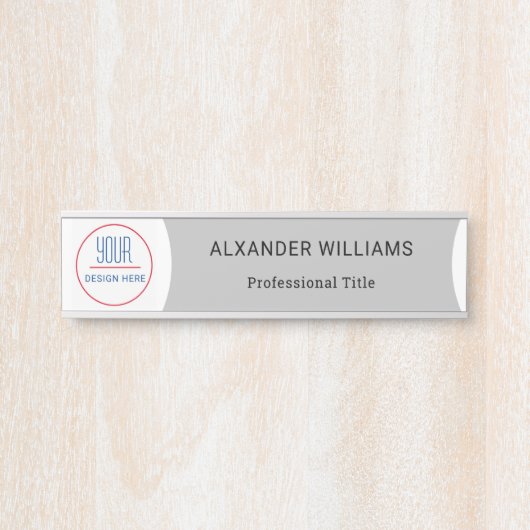 Plaque interchangeable de nom de porte de bureau a (Devant)