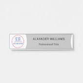 Plaque interchangeable de nom de porte de bureau a (Devant)