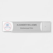 Plaque interchangeable de nom de porte de bureau a (Devant)