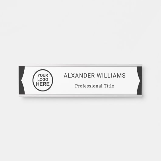 Plaque interchangeable de nom de porte de bureau a (Devant)