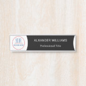 Plaque interchangeable de nom de porte de bureau a (Devant)