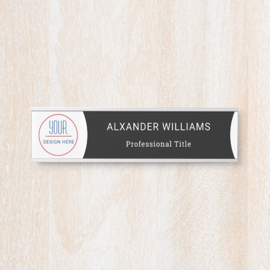 Plaque interchangeable de nom de porte de bureau a (Devant)