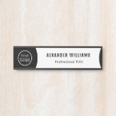 Plaque interchangeable de nom de porte de bureau a (Devant)