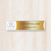 Plaque interchangeable de nom de porte de bureau a (Devant)