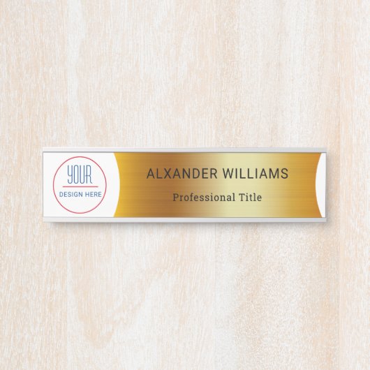 Plaque interchangeable de nom de porte de bureau a (Devant)