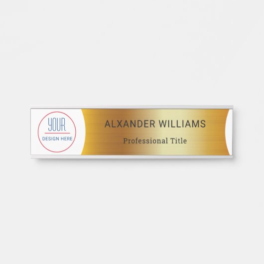 Plaque interchangeable de nom de porte de bureau a (Devant)