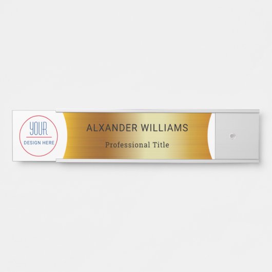 Plaque interchangeable de nom de porte de bureau a (Devant)