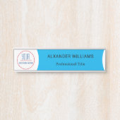 Plaque interchangeable de nom de porte de bureau a (Devant)
