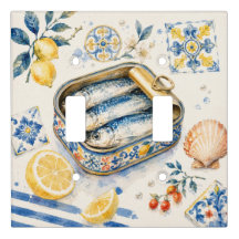 Art d'aquarelle de sardine sicilienne