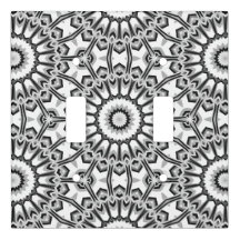 Fleur de mandala géométrique monochrome