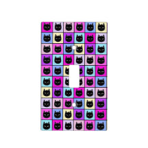 Motif en pastel de chat d'arc-en-ciel