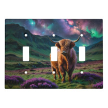 Vache des Highlands sous les étoiles