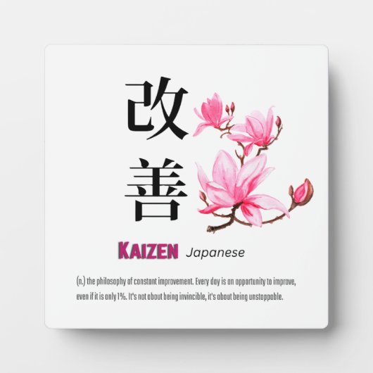 Plaque japonaise Kaizen (Devant)