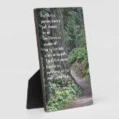 Plaque Le chemin de la vie sur un parcours choisi (Côté)