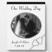 Plaque Mariage personnalisée en noir et blanc (Devant)