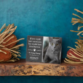 Plaque Mémoriale Moderne Photo de Chat En Souvenir (Côté)