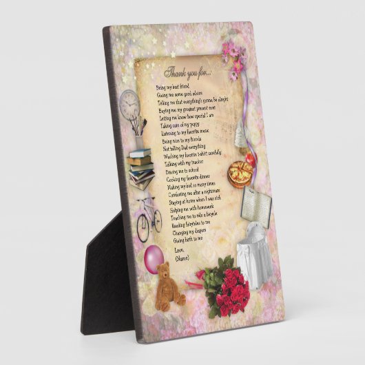 Plaque Merci Maman (Côté)