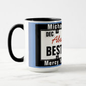 Plaque minéralogique drôle de la meilleure tasse (Gauche)