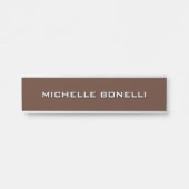 Plaque minimaliste Brown moderne (Devant)