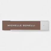 Plaque minimaliste Brown moderne (Devant)