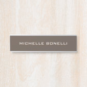 Plaque minimaliste Brown moderne (Devant)