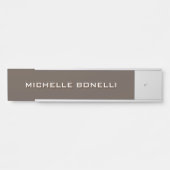 Plaque minimaliste Brown moderne (Devant)