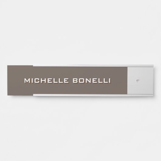 Plaque minimaliste Brown moderne (Devant)