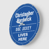 Plaque murale de style grande horloge de disc-jock (Angle)