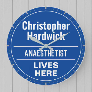 Plaque murale de style grande horloge pour anesthé