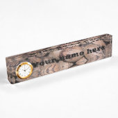 Plaque Nom de l'horloge Pecan