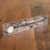 Plaque Nom de l'horloge Pecan (Taille)