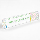 Plaque nominative arc-en-ciel