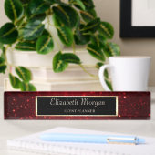 Plaque nominative de bureau élégante et stylée ave