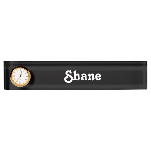 Plaque nominative de bureau Shane (Devant)
