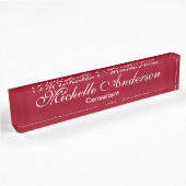 Plaque nominative de consultant de script carmin r
