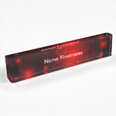 plaque nominative d'étoiles de lumière rouge