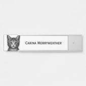 Plaque nominative d'un jeune chat adorable (Devant)