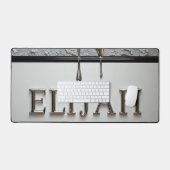 Plaque nominative Elijah Chrome avec gouttes de mé (Clavier et souris)