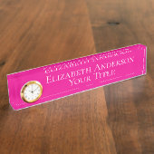 Plaque nominative rose simple (Taille)