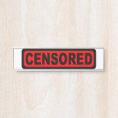 Plaque numérique censurée (Devant)