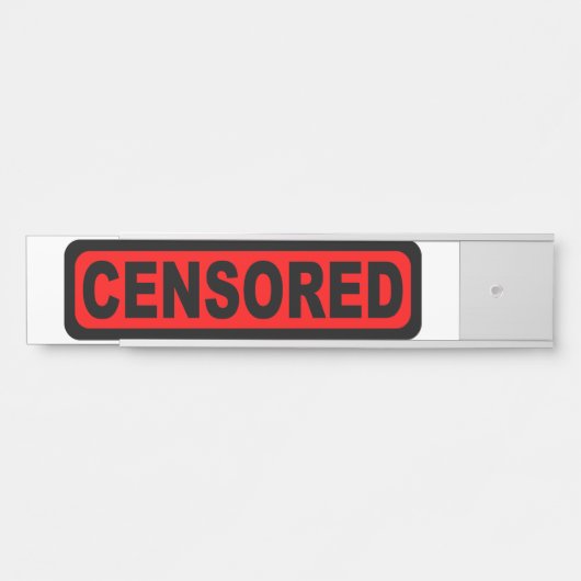 Plaque numérique censurée (Devant)