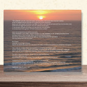 Plaque Ocean Sunrise Desiderata