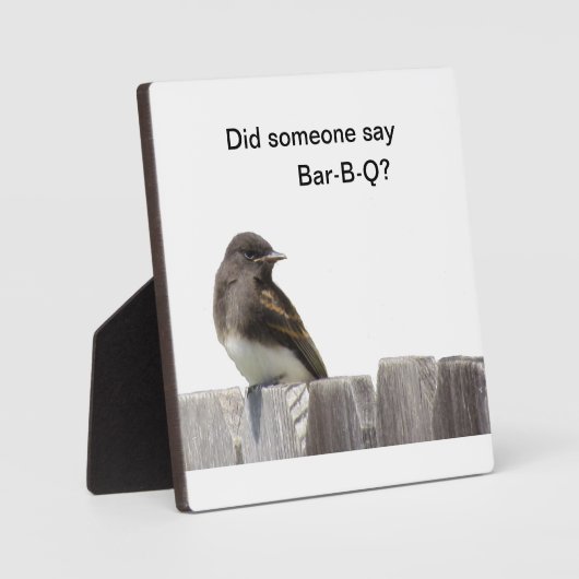 Plaque - Oiseau sur la clôture (Recto)