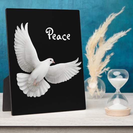 Plaque personnalisable White Peace Dove (Côté)