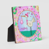 Plaque personnalisée avec une jolie cave rose (Recto)