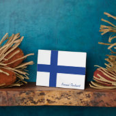 Plaque personnalisée du drapeau finlandais (Côté)