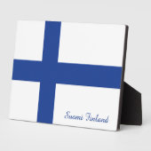 Plaque personnalisée du drapeau finlandais (Côté)
