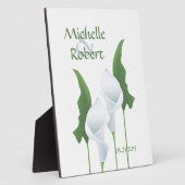 Plaque personnalisée du mariage Calla Lily (Côté)